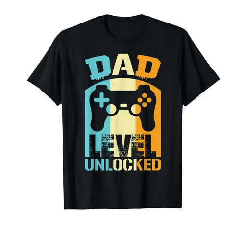 Dad Level Unlocked Gaming T-Shirt - Casual Everyday Wear for Adults - T-Shirt, Sweatshirt, Hoodie