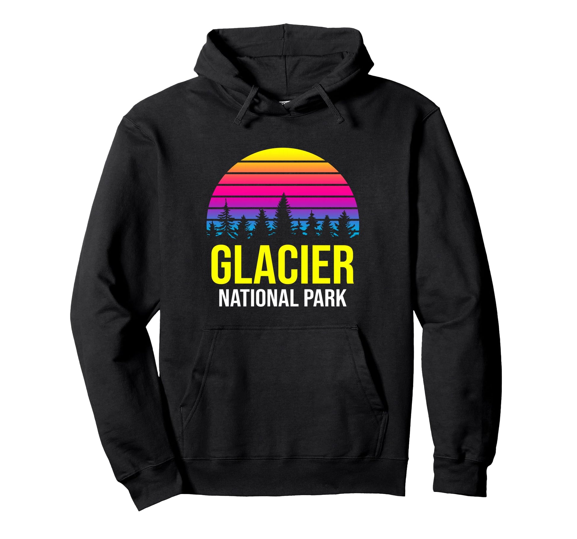 Glacier National Park Sunset Family Hoodie - Novelty Apparel for Adults - T-Shirt, Sweatshirt, Hoodie