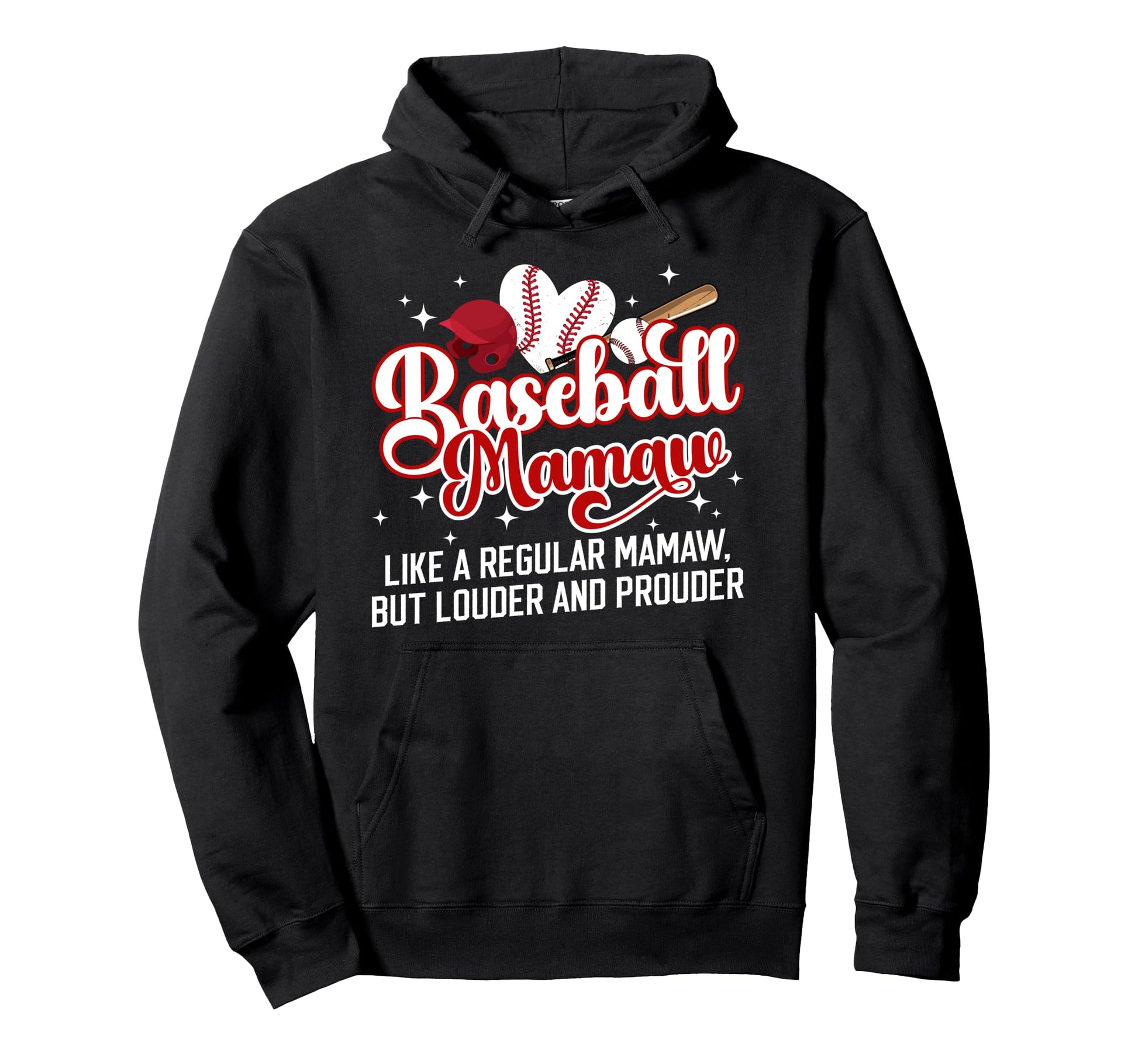 Baseball Mamaw Baseball Player Mamaw Hoodie - Graphic Print Men Women - T-Shirt, Sweatshirt, Hoodie