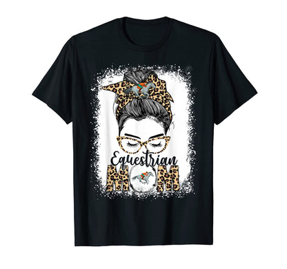 Equestrian Mom Game Day Messy Bun T-Shirt - Minimalist Print Men Women - T-Shirt, Sweatshirt, Hoodie