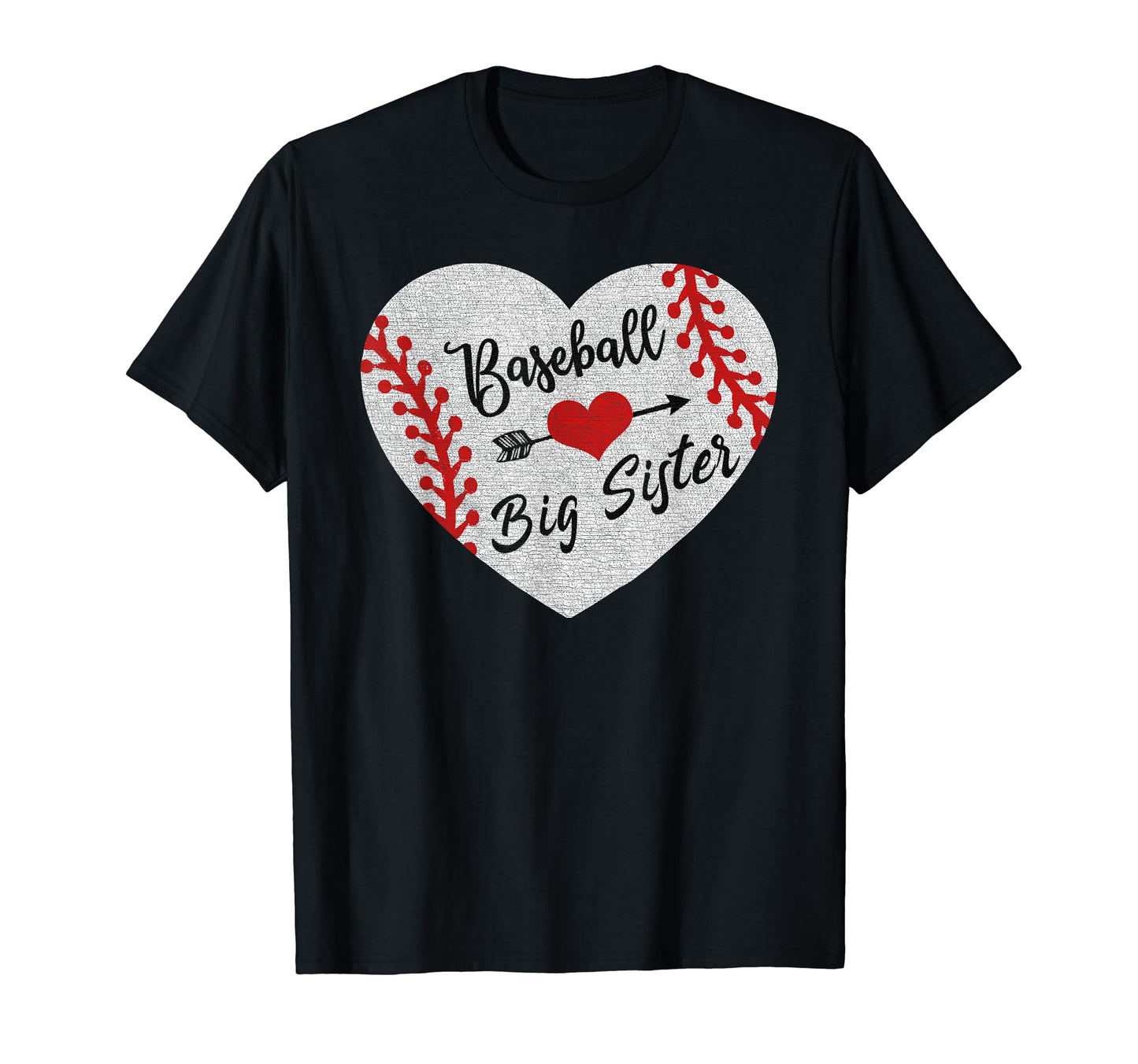 Baseball Heart Womens Baseball Big T-Shirt - Graphic Print for Adults - T-Shirt, Sweatshirt, Hoodie
