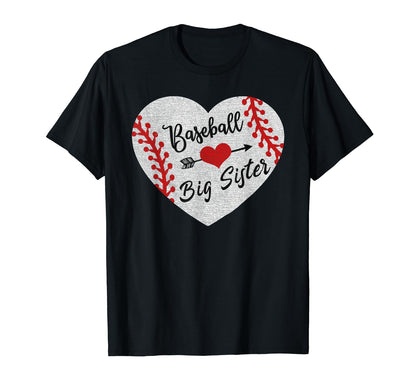 Baseball Heart Womens Baseball Big T-Shirt - Graphic Print for Adults - T-Shirt, Sweatshirt, Hoodie