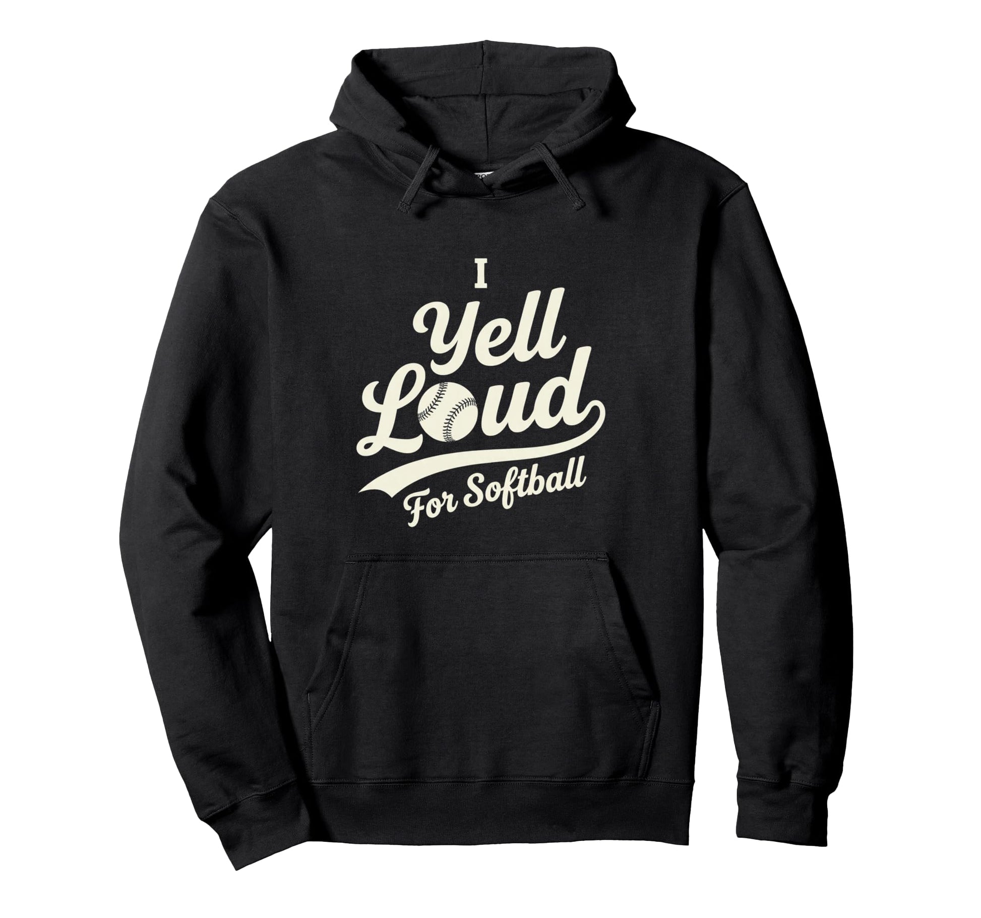 I Yell Loud Softball Mom Heart Hoodie - Custom Art Print Men Women - T-Shirt, Sweatshirt, Hoodie