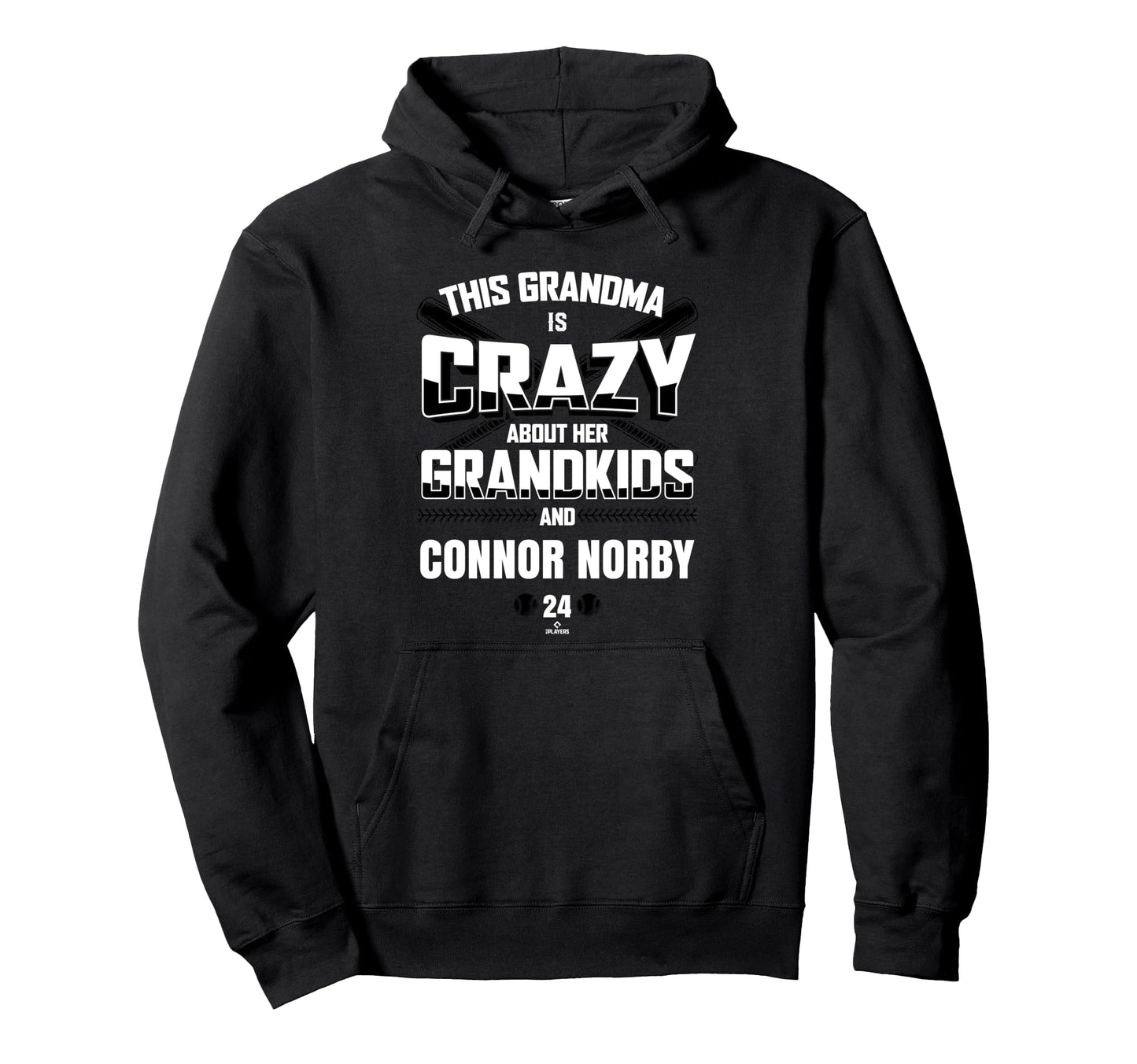 Grandma Crazy Connor Norby Miami Baseball Hoodie - Minimalist Print Unisex - T-Shirt, Sweatshirt, Hoodie