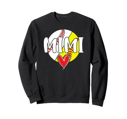 Baseball Softball Mimi Proud Sweatshirt - Aesthetic Graphic Unisex - T-Shirt, Sweatshirt, Hoodie