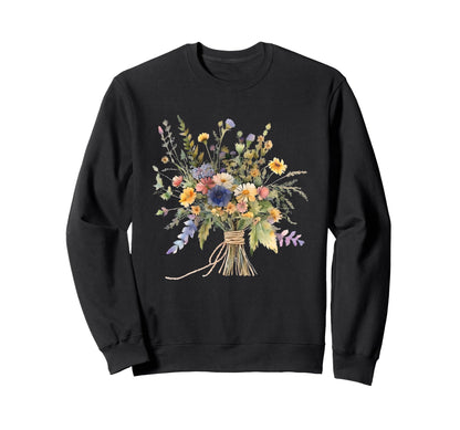 Womens Beautiful Floral Boho Sweatshirt - Trendy Graphic Men Women - T-Shirt, Sweatshirt, Hoodie