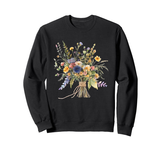 Womens Beautiful Floral Boho Sweatshirt - Trendy Graphic Men Women - T-Shirt, Sweatshirt, Hoodie