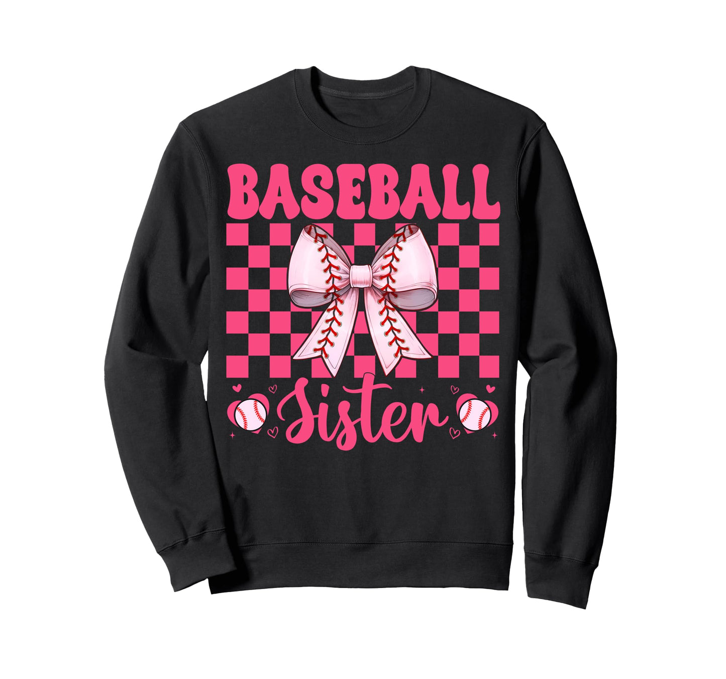 Baseball Sister Baseball Coquette Sweatshirt - Streetwear Style for Adults - T-Shirt, Sweatshirt, Hoodie