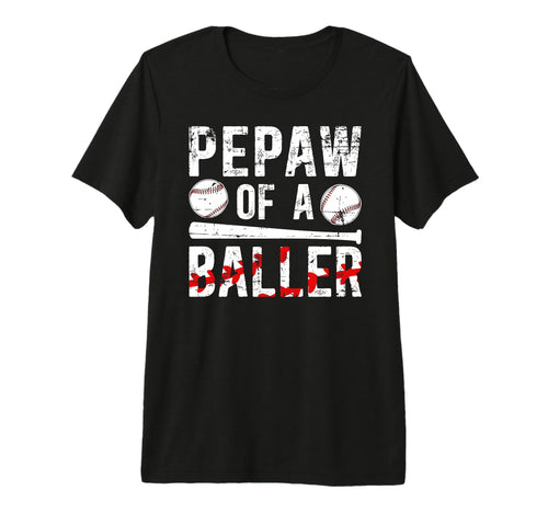Mens Pepaw Baller Baseball Pepaw T-Shirt - Graphic Print for Adults - T-Shirt, Sweatshirt, Hoodie