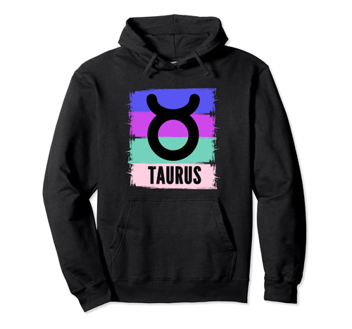 Taurus Symbol Stylish Colors Rainbow Hoodie - Streetwear Style Men Women - T-Shirt, Sweatshirt, Hoodie