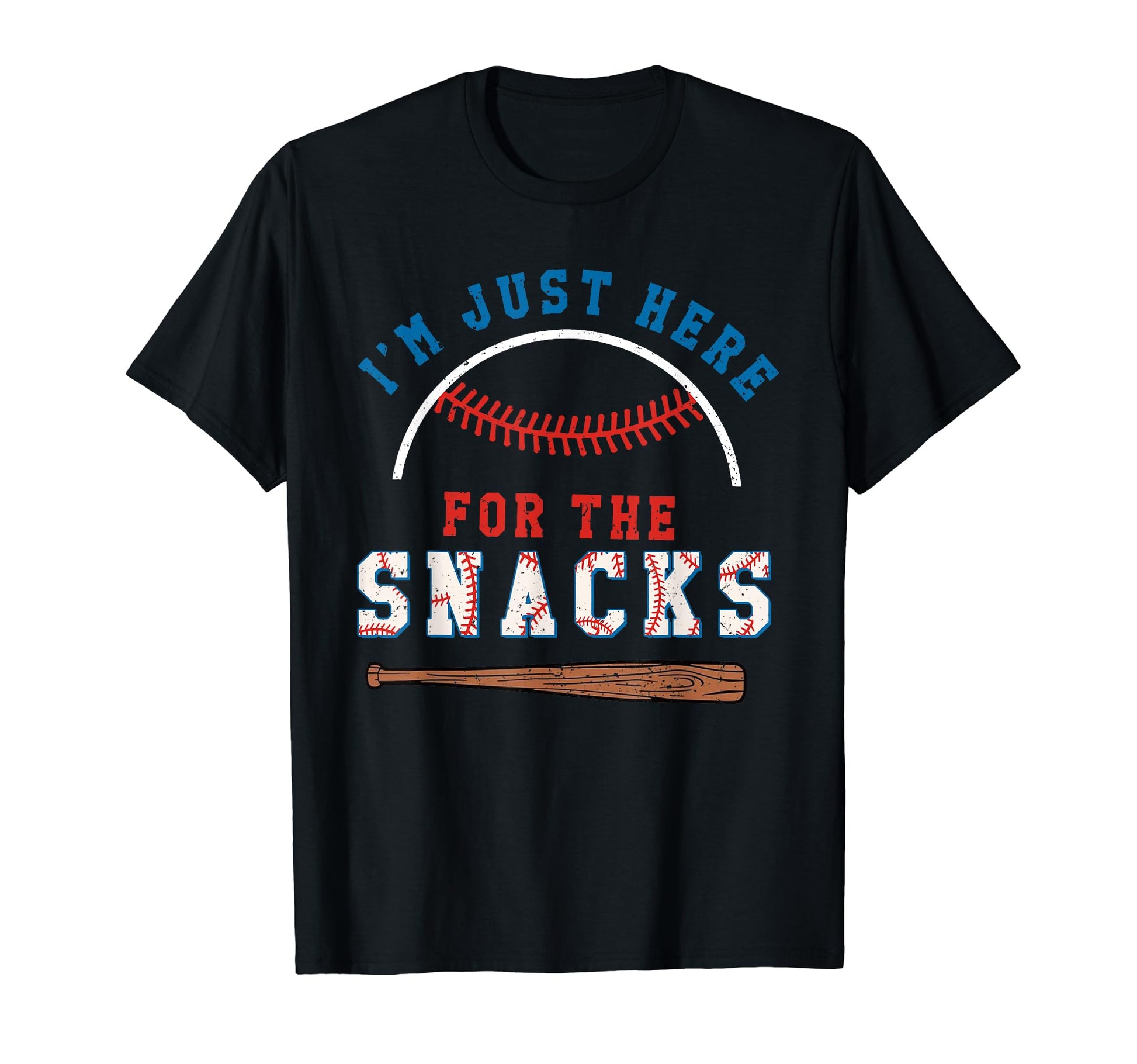 Im Just Here Snacks Baseball Snack T-Shirt - Aesthetic Graphic Unisex - T-Shirt, Sweatshirt, Hoodie
