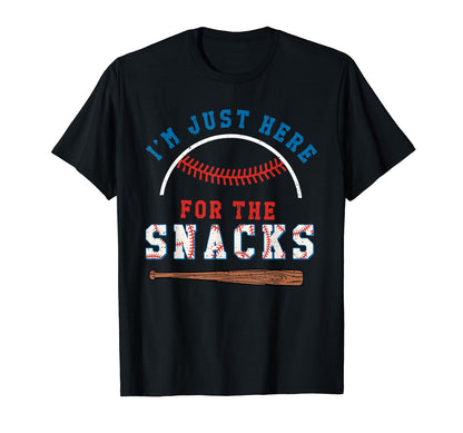 Im Just Here Snacks Baseball Snack T-Shirt - Aesthetic Graphic Unisex - T-Shirt, Sweatshirt, Hoodie