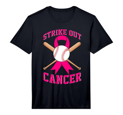 Strike Out Breast Cancer Baseball Fight T-Shirt - Graphic Print for Adults - T-Shirt, Sweatshirt, Hoodie