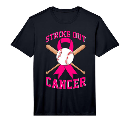 Strike Out Breast Cancer Baseball Fight T-Shirt - Graphic Print for Adults - T-Shirt, Sweatshirt, Hoodie