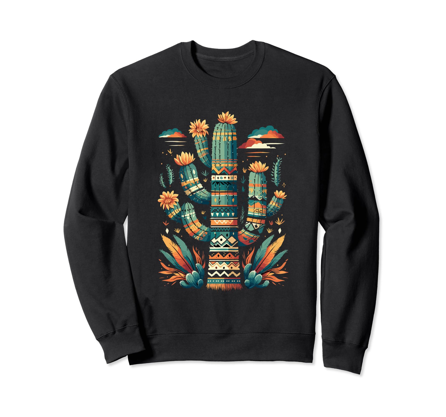 Cactus Serape Succulent Plant Cacti Sweatshirt - Custom Art Print Unisex - T-Shirt, Sweatshirt, Hoodie