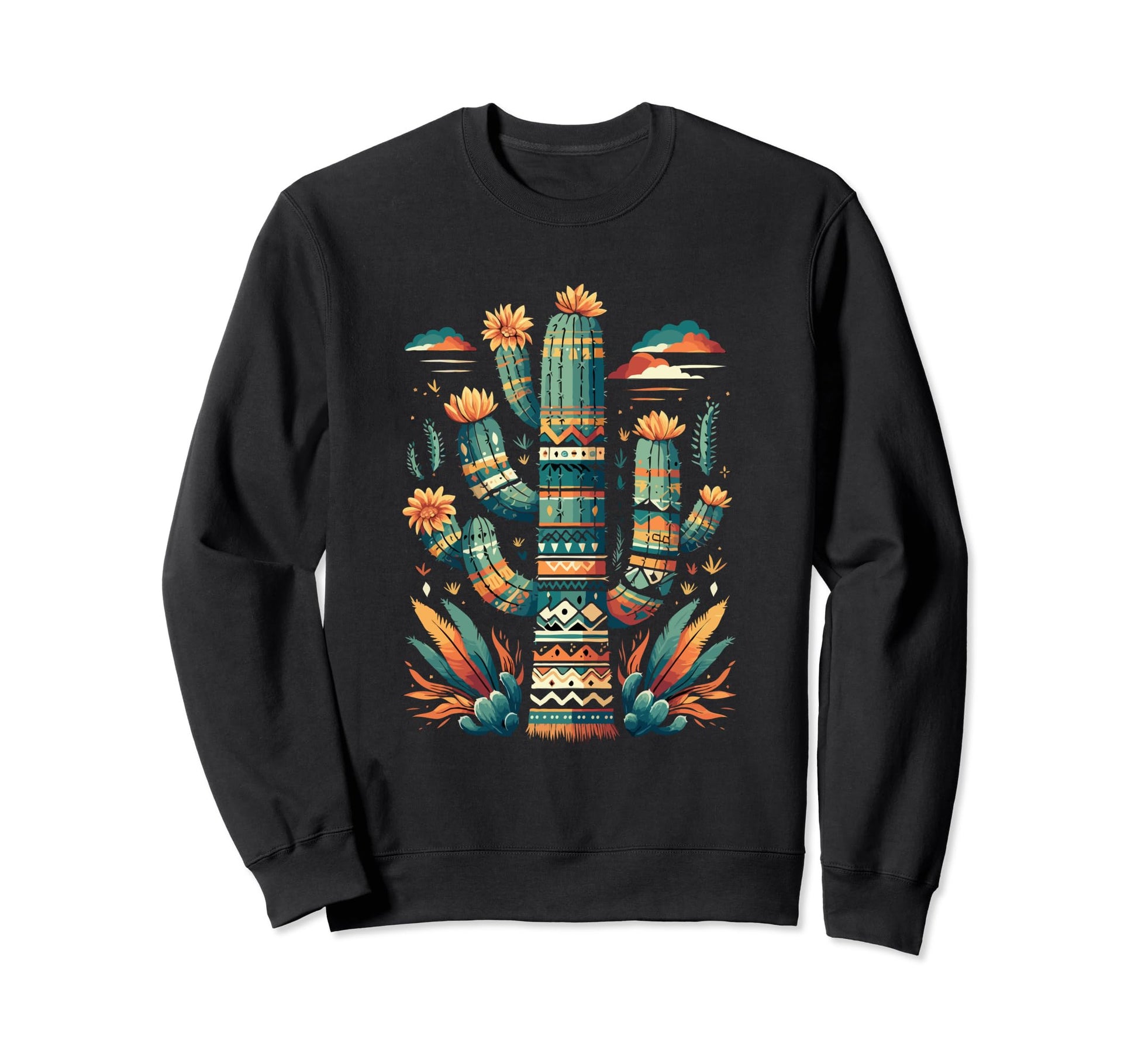 Cactus Serape Succulent Plant Cacti Sweatshirt - Custom Art Print Unisex - T-Shirt, Sweatshirt, Hoodie