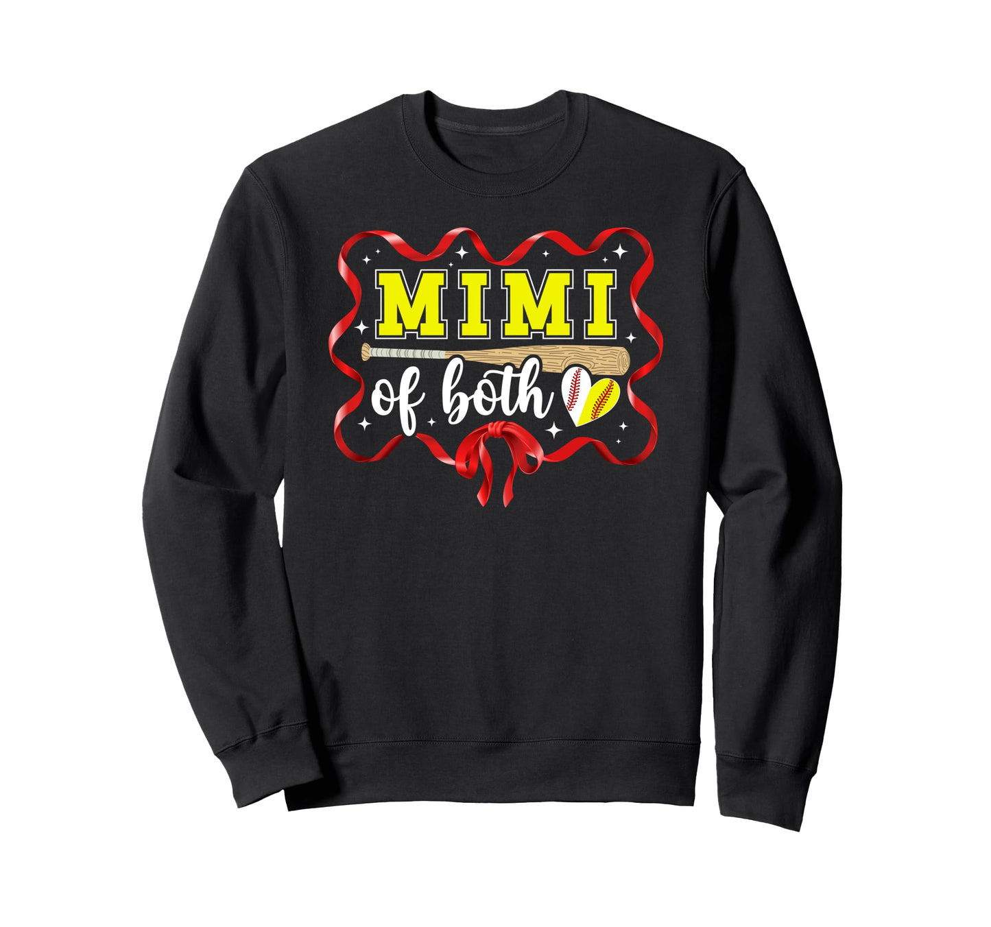 Mimi Both Coquette Baseball Softball Sweatshirt - Graphic Print for Adults - T-Shirt, Sweatshirt, Hoodie
