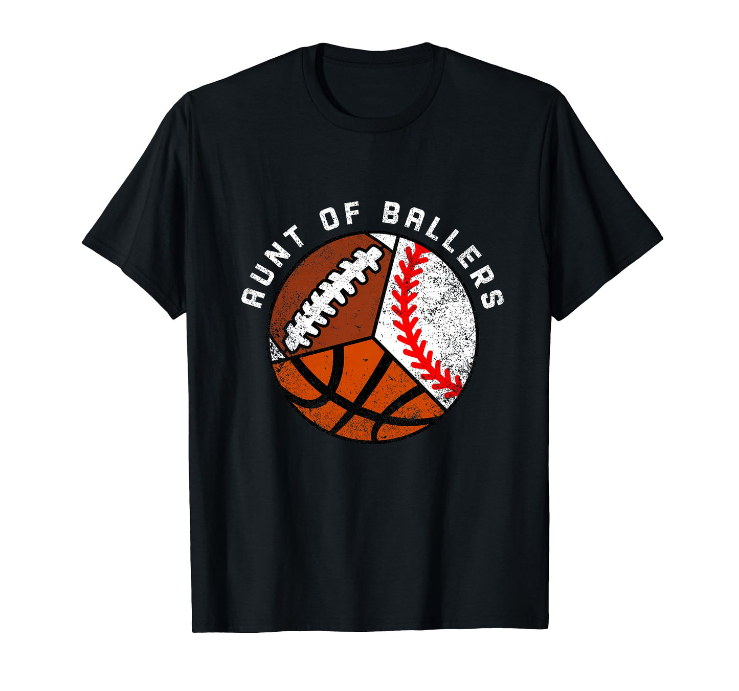 Aunt Ballers Funny Baseball T-Shirt - Minimalist Print Men Women - T-Shirt, Sweatshirt, Hoodie