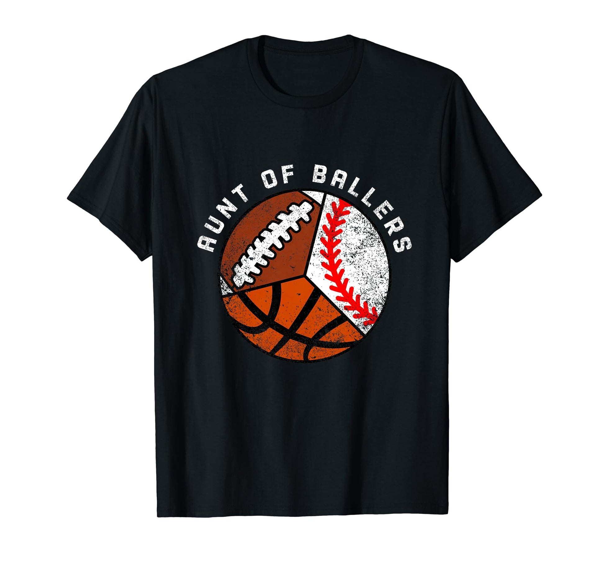 Aunt Ballers Funny Baseball T-Shirt - Minimalist Print Men Women - T-Shirt, Sweatshirt, Hoodie