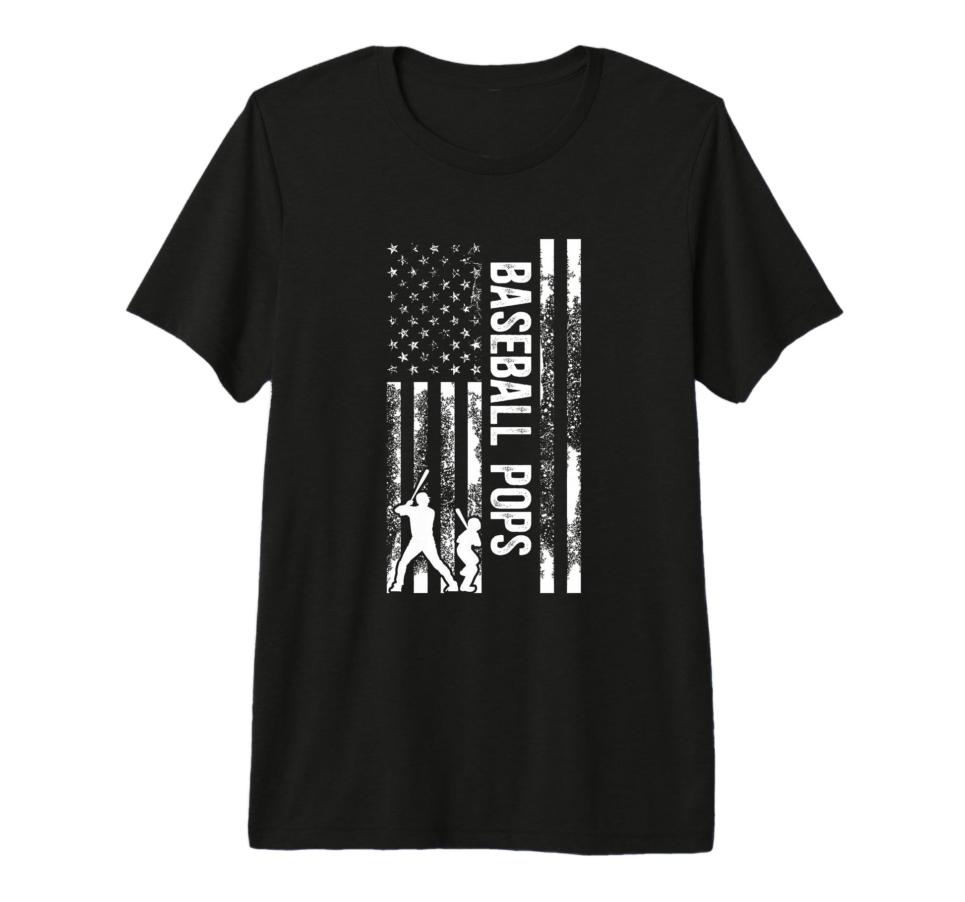 Mens Baseball Pops Grandpa Us Flag T-Shirt - Streetwear Style for Adults - T-Shirt, Sweatshirt, Hoodie