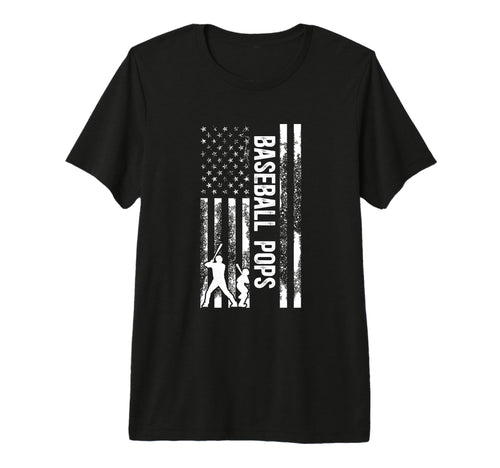 Mens Baseball Pops Grandpa Us Flag T-Shirt - Streetwear Style for Adults - T-Shirt, Sweatshirt, Hoodie
