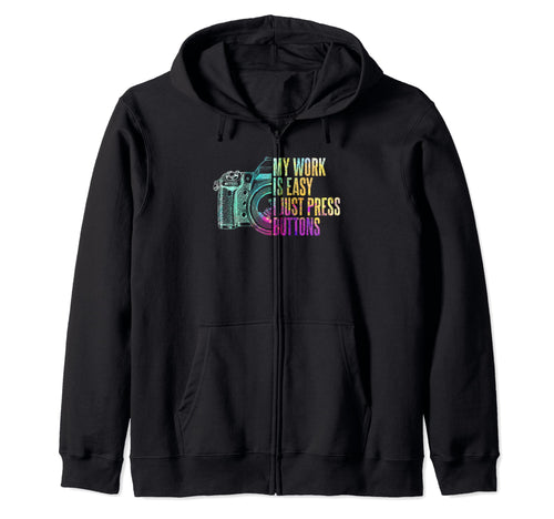 Funny Photographer Camera Hoodie - Custom Art Print Men Women - T-Shirt, Sweatshirt, Hoodie