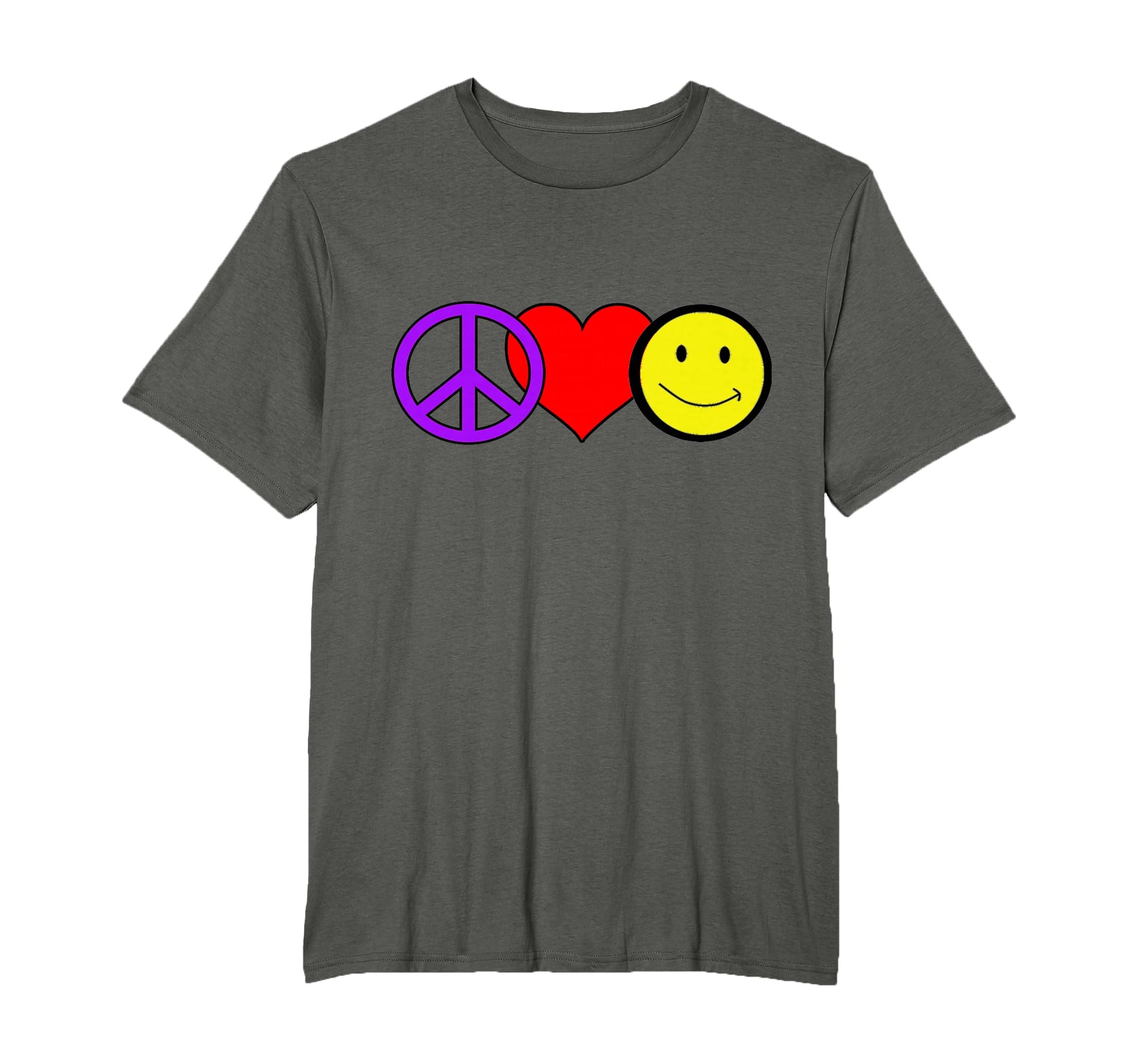 Peace Love Happiness T-Shirt - Graphic Print Unisex - T-Shirt, Sweatshirt, Hoodie