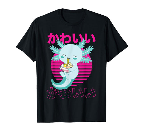 Axolotl Ramen Vaporwave Aesthetics T-Shirt - Custom Art Print for Adults - T-Shirt, Sweatshirt, Hoodie