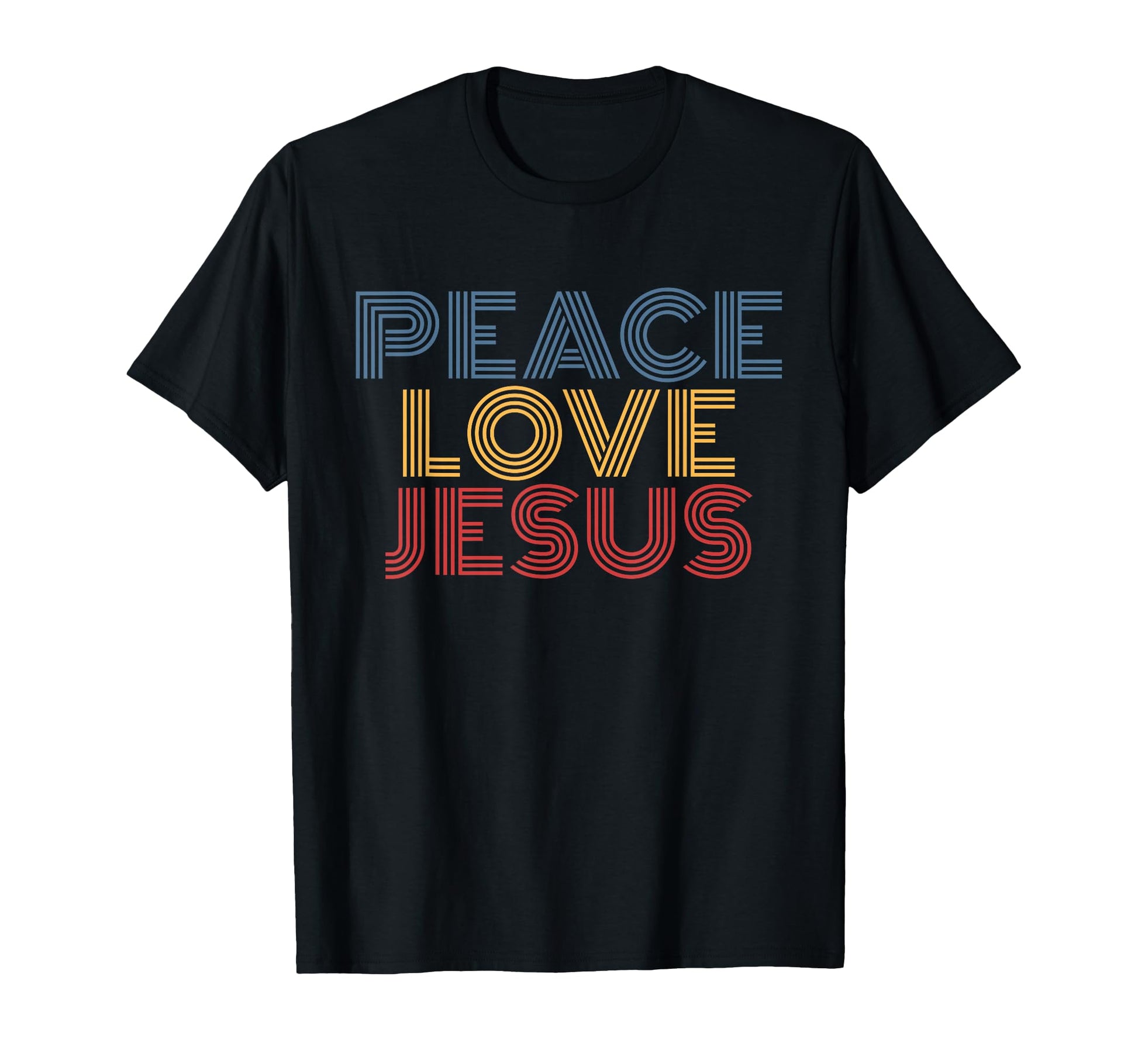 Peace Love Jesus Rainbow Christian T-Shirt - Aesthetic Graphic Men Women - T-Shirt, Sweatshirt, Hoodie