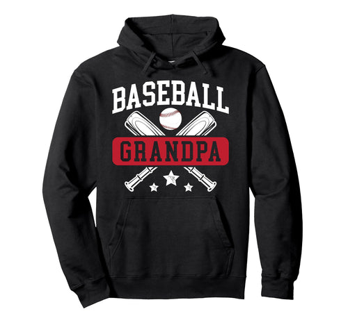 Baseball Grandpa Proud Baseball Hoodie - Casual Everyday Wear Men Women - T-Shirt, Sweatshirt, Hoodie