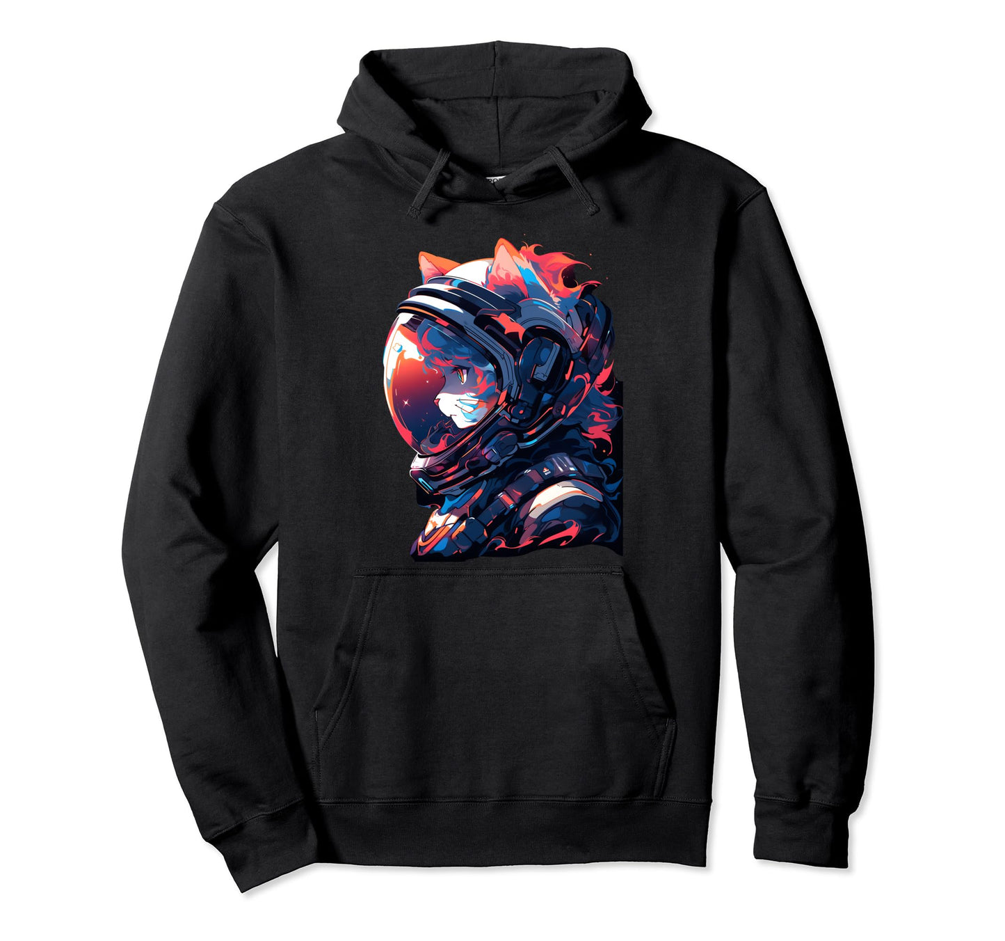 80S 90S Aesthetic Vaporwave Space Cat Hoodie - Graphic Print for Adults - T-Shirt, Sweatshirt, Hoodie