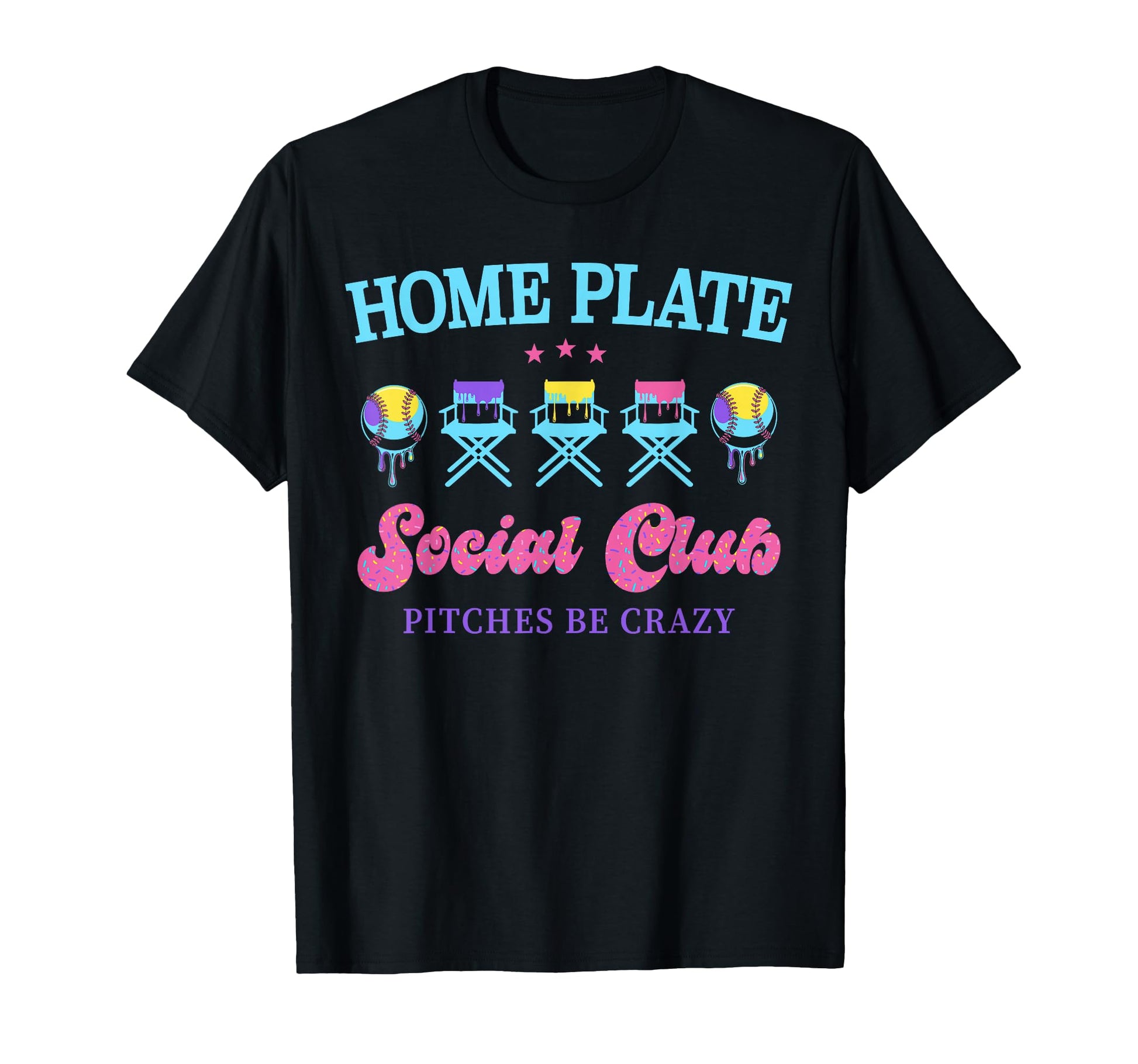Baseball Home Plate Social Club Pitches T-Shirt - Minimalist Print Unisex - T-Shirt, Sweatshirt, Hoodie