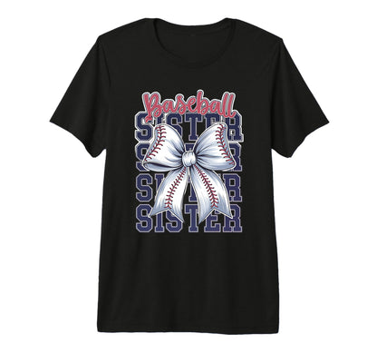 Baseball Sister Coquette Bow Tri Blend T-Shirt - Trendy Graphic Unisex - T-Shirt, Sweatshirt, Hoodie