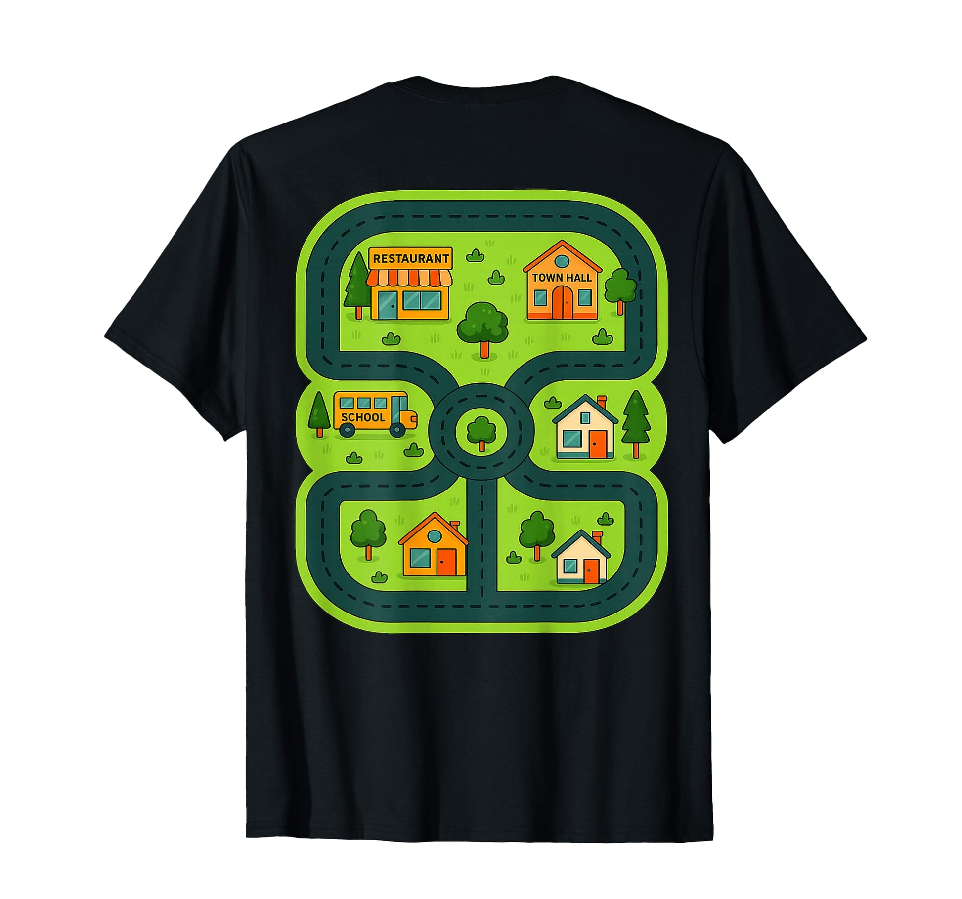 Play Cars Map Dad S Back Gift T-Shirt - Aesthetic Graphic for Adults - T-Shirt, Sweatshirt, Hoodie
