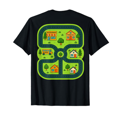 Play Cars Map Dad S Back Gift T-Shirt - Aesthetic Graphic for Adults - T-Shirt, Sweatshirt, Hoodie
