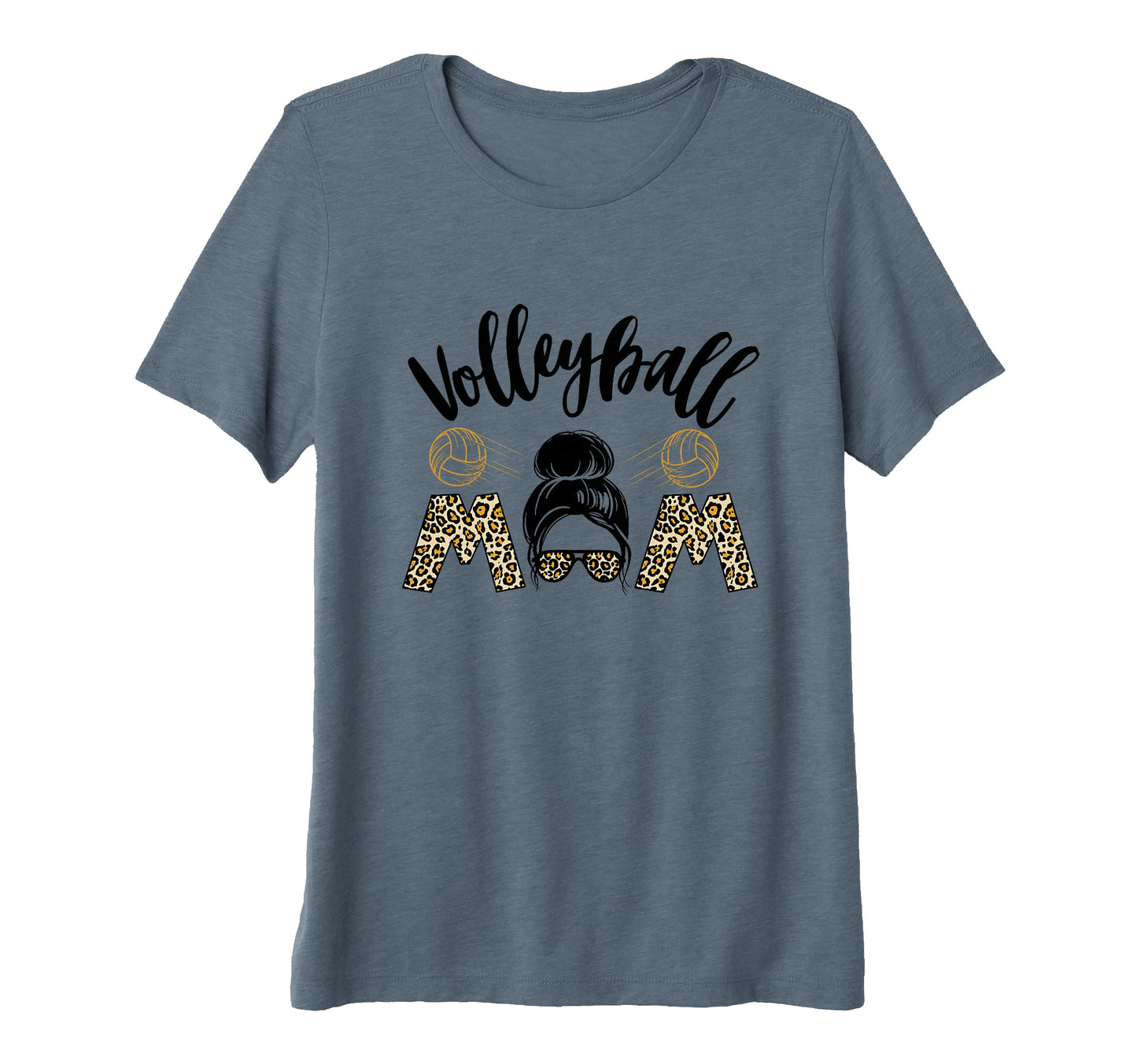 Womens Volleyball Mom Leopard Game Day T-Shirt - Graphic Print Unisex - T-Shirt, Sweatshirt, Hoodie