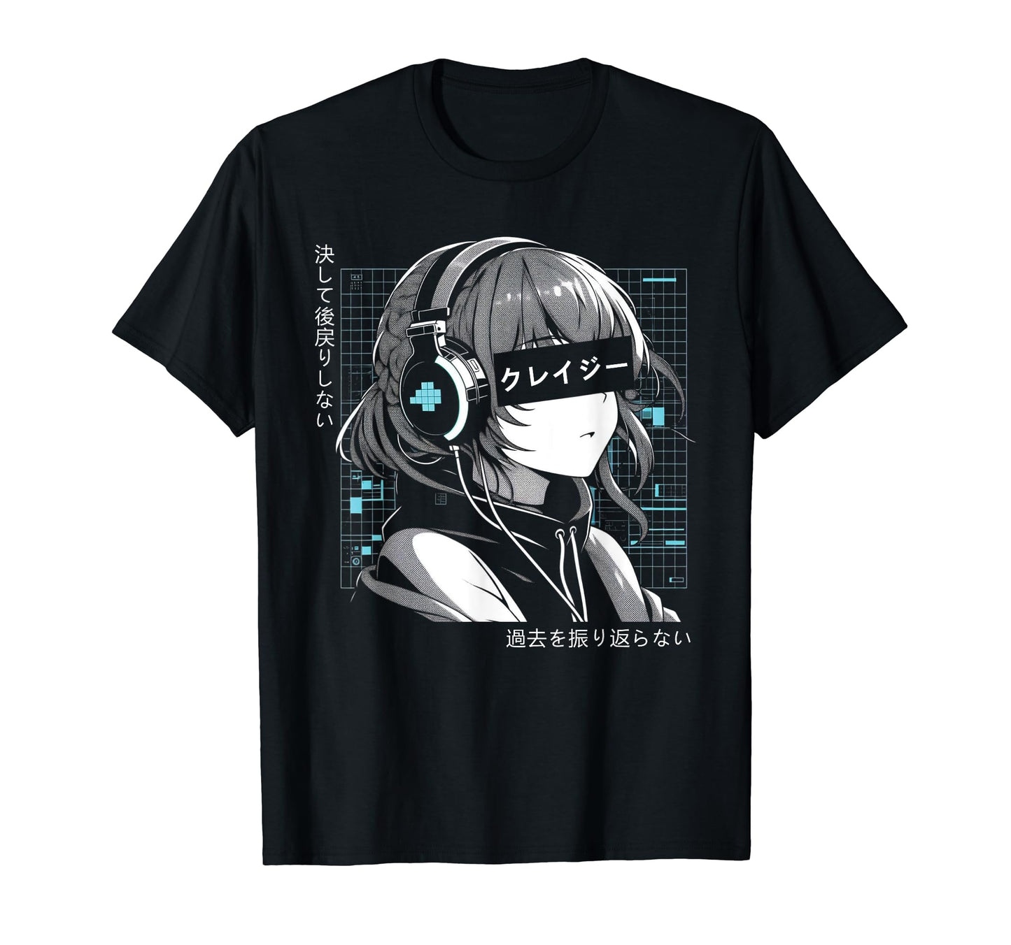 Anime Headphone Vaporwave Aesthetic T-Shirt - Trendy Graphic Men Women - T-Shirt, Sweatshirt, Hoodie