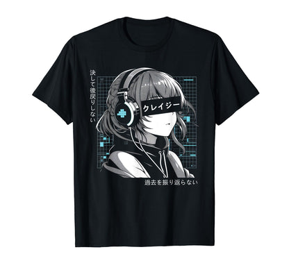 Anime Headphone Vaporwave Aesthetic T-Shirt - Trendy Graphic Men Women - T-Shirt, Sweatshirt, Hoodie