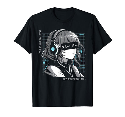 Anime Headphone Vaporwave Aesthetic T-Shirt - Trendy Graphic Men Women - T-Shirt, Sweatshirt, Hoodie
