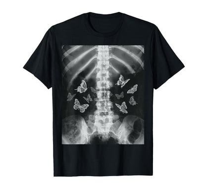 Skeleton Xray Butterfly Egirl Y2K T-Shirt - Streetwear Style Men Women - T-Shirt, Sweatshirt, Hoodie