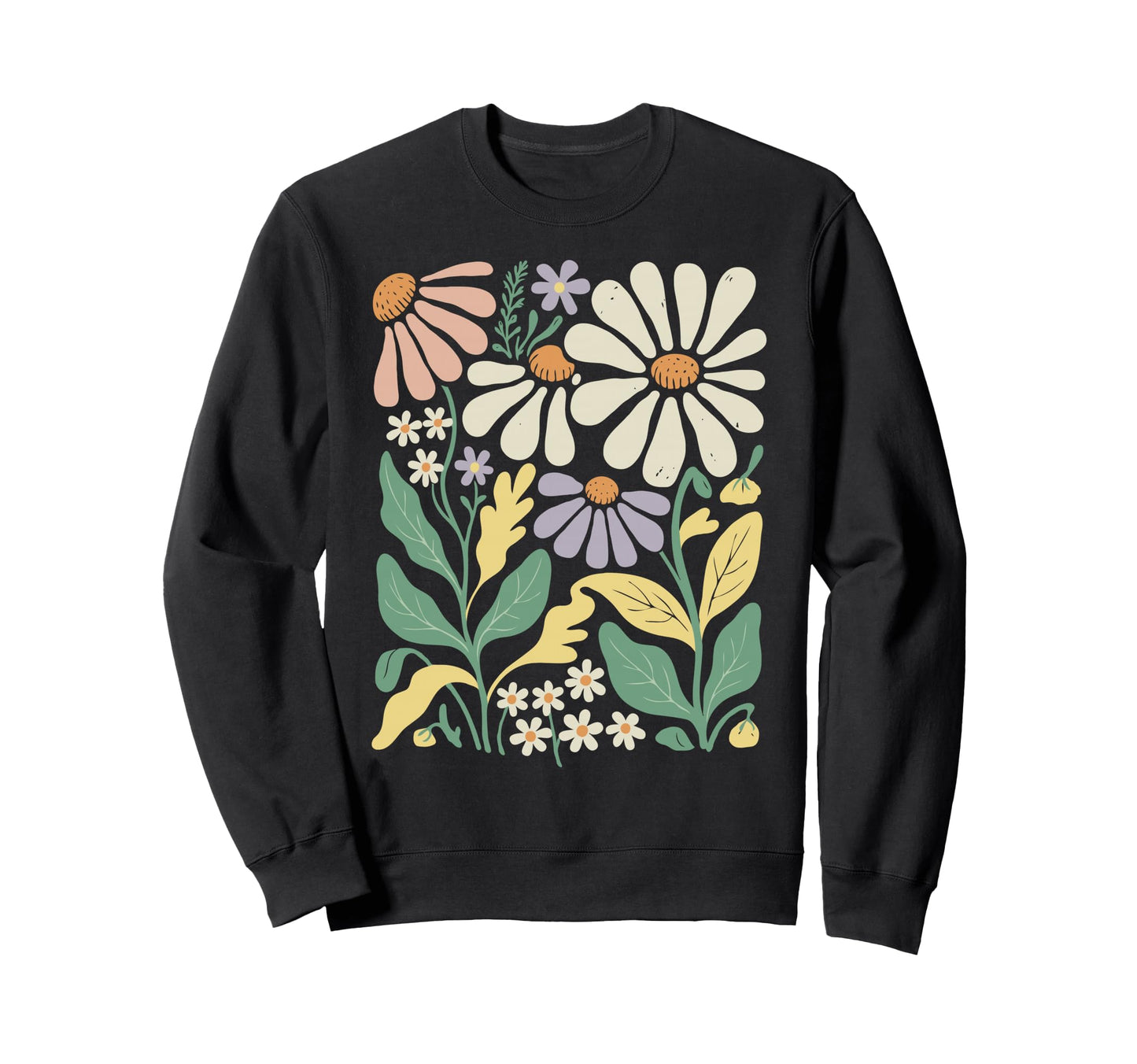 Wildflowers Flowers Pattern Summer Sweatshirt - Trendy Graphic Men Women - T-Shirt, Sweatshirt, Hoodie
