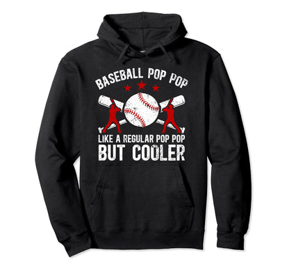 Baseball Pop Pop Grandpa Pop Pop Hoodie - Aesthetic Graphic Unisex - T-Shirt, Sweatshirt, Hoodie