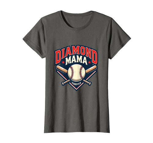 Diamond Mama Forever Baseball Mom T-Shirt - Unique Graphic Unisex - T-Shirt, Sweatshirt, Hoodie