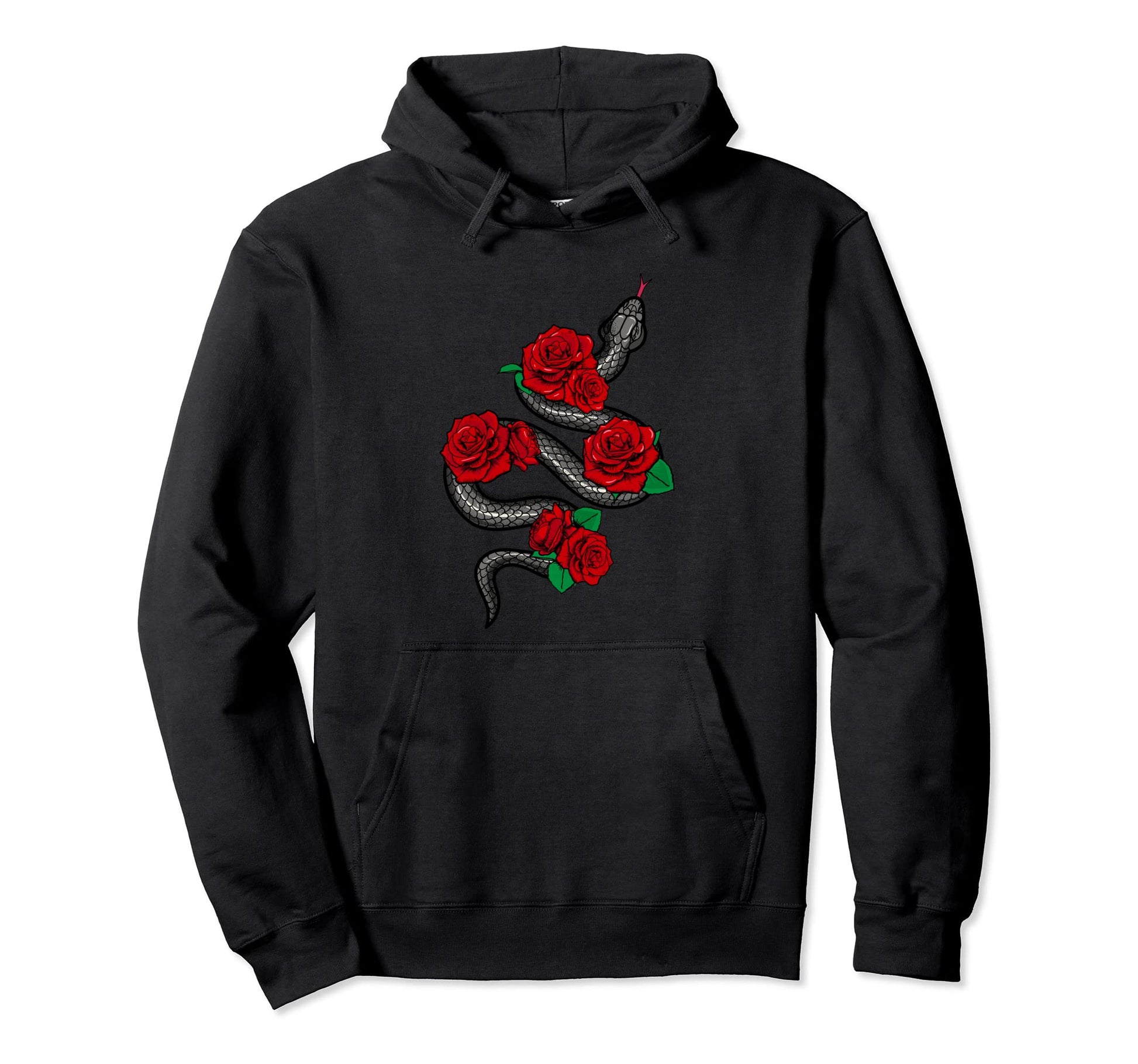Aesthetic Soft Grunge Snake Red Roses Hoodie - Custom Art Print for Adults - T-Shirt, Sweatshirt, Hoodie