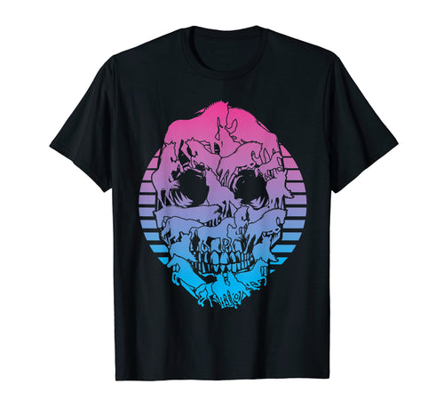 Horses Vaporwave Aesthetic T-Shirt - Streetwear Style Men Women - T-Shirt, Sweatshirt, Hoodie