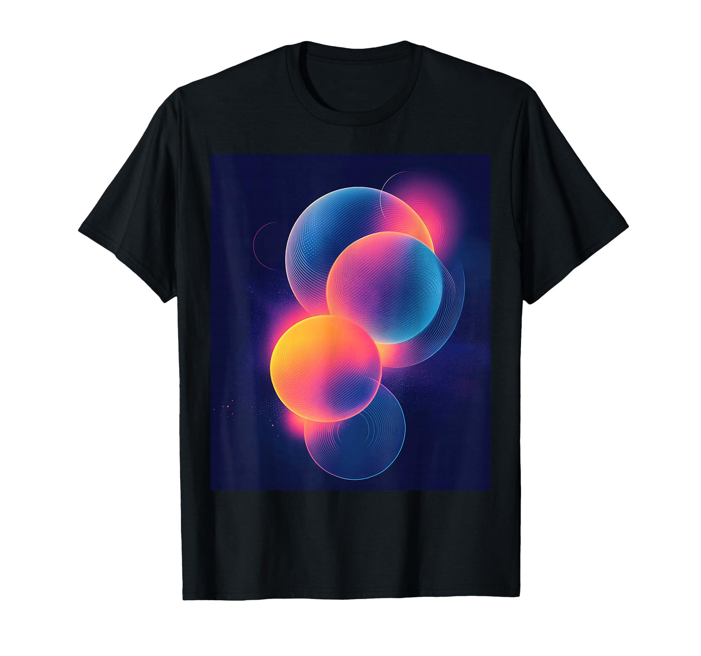 Futuristic Planetary Spheres T-Shirt - Custom Art Print Men Women - T-Shirt, Sweatshirt, Hoodie