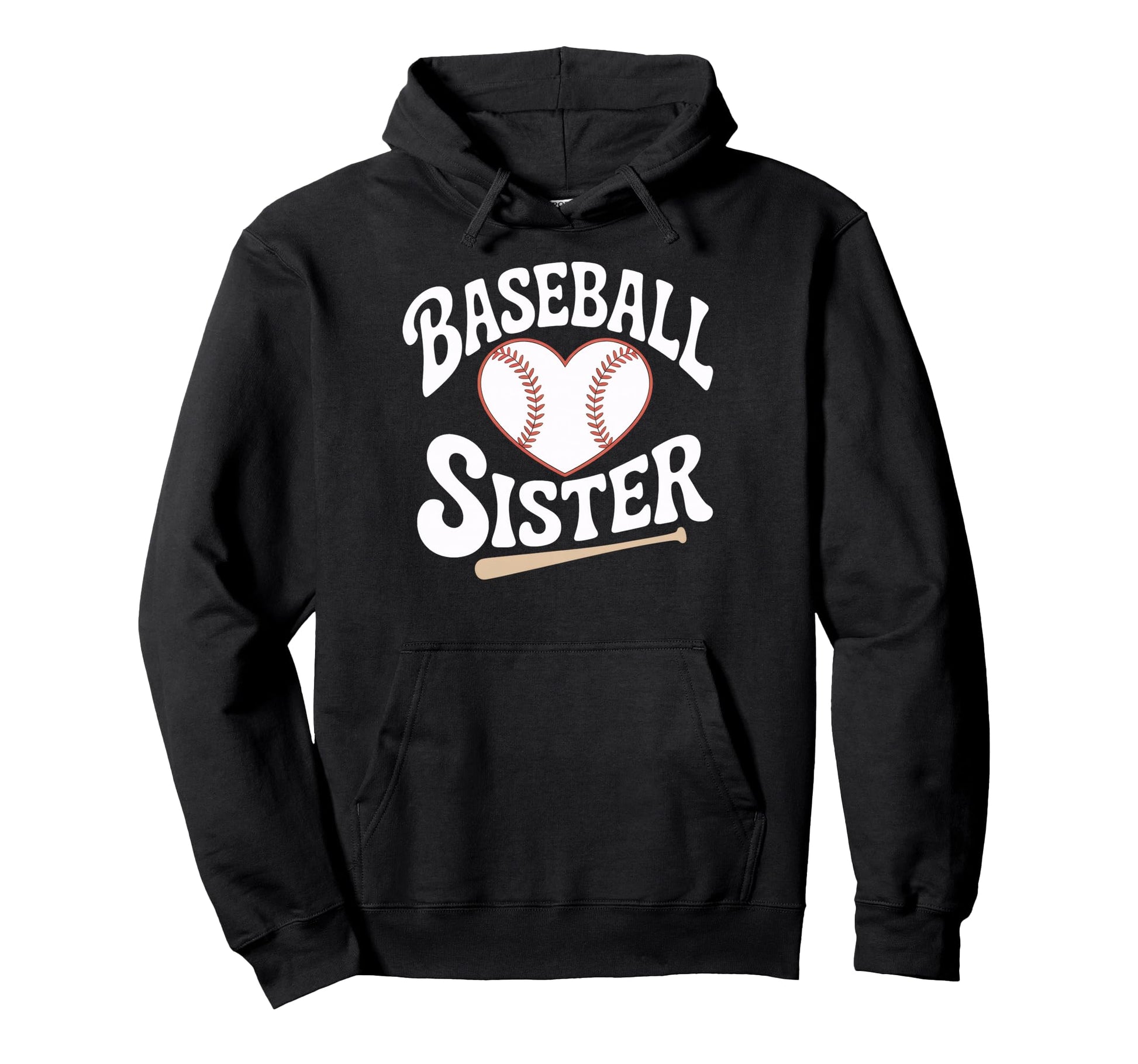 Baseball Sister Life Heart Ball Family Hoodie - Graphic Print Unisex - T-Shirt, Sweatshirt, Hoodie