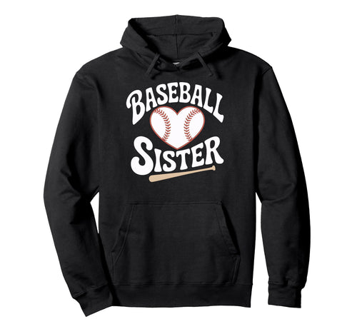 Baseball Sister Life Heart Ball Family Hoodie - Graphic Print Unisex - T-Shirt, Sweatshirt, Hoodie