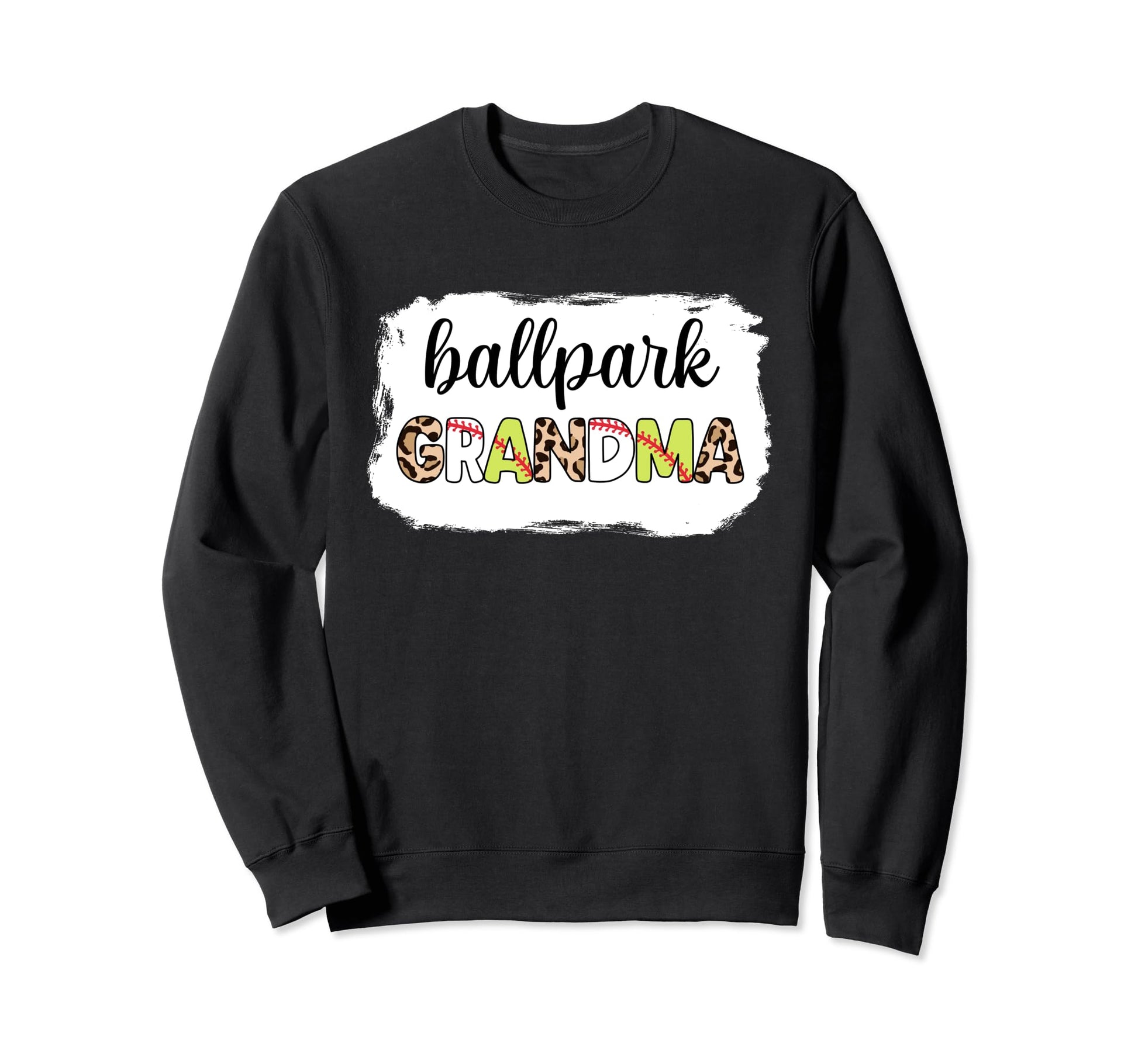 Bleached Ballpark Grandma Sweatshirt - Casual Everyday Wear Men Women - T-Shirt, Sweatshirt, Hoodie