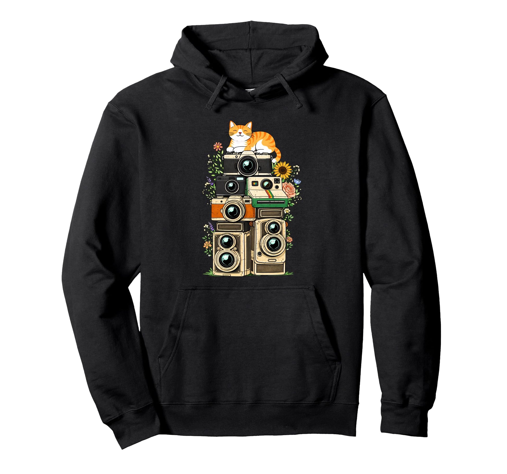 Cat Camera Photographer Photography Mom Hoodie - Minimalist Print Unisex - T-Shirt, Sweatshirt, Hoodie